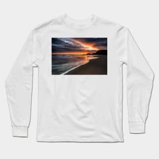 Dawn Over Seaham Harbour Beach Long Sleeve T-Shirt